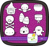 Boo Buddies Halloween Outline Clipart/Stamps
