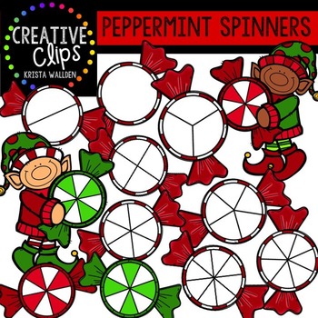 Preview of Peppermint Spinners Christmas Clipart {Creative Clips Clipart}