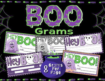Preview of Boo Grams- Halloween Candy Grams- Boo/Ghost Theme