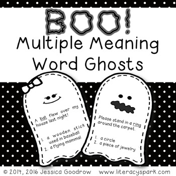 Preview of Boo!  Multiple Meaning Word Ghosts