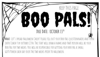 Preview of Boo Pals - Teacher Gifting Fun For Halloween