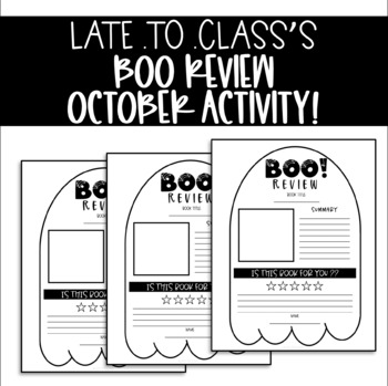 Preview of Boo Review - October Activity
