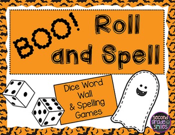 Preview of Halloween Word Wall and Spelling Word Dice Games
