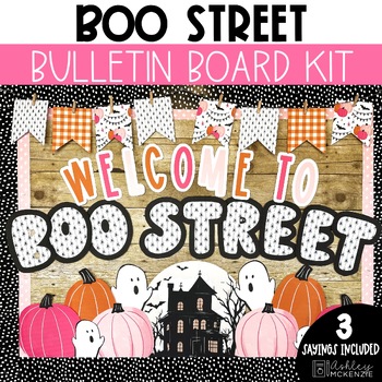 Preview of Boo Street Halloween Bulletin Board Kit