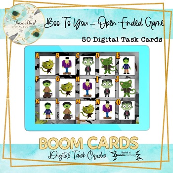 Preview of Boo To You Open Ended Halloween Game BOOM Cards – Speech Therapy Distance