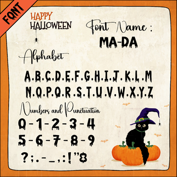 Preview of Boo-tiful Alphabets: Halloween Font for Spooktacular Classroom Designs!