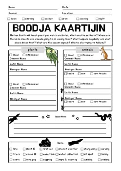Preview of Boodja Kaartijin Earth Knowledge Worksheet