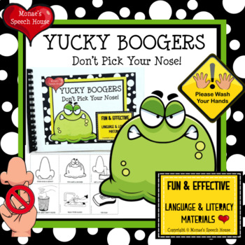 Preview of Behaviors Nose Picking Early Childhood Autism Early Reader PRE-K BOOGERS