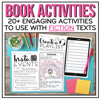 Book Activities for Fiction Texts | Reading Response Slides | Distance