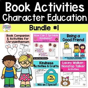 Preview of Book Activities Bundle #1 for Character Education | Social Skills