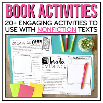 Preview of Book Activities | Reading Response Worksheets | Print & Digital | Nonfiction