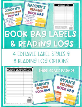 Preview of Book Bag Labels & Reading Logs