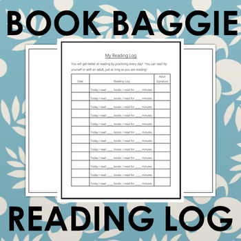 Preview of Reading Log - Kindergarten, 1st Grade, 2nd Grade