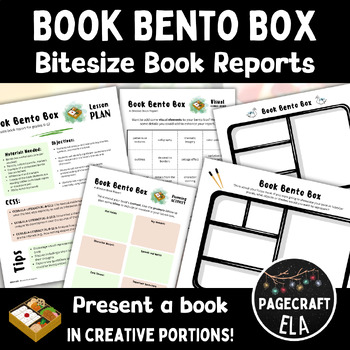 Preview of Book Bento Box Report | End of Reading Project | Review | Novel and Nonfiction