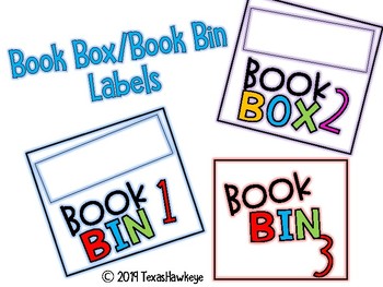 Preview of Book Bin/ Book Box Labels