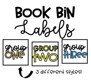 Preview of Book Bin Group Labels