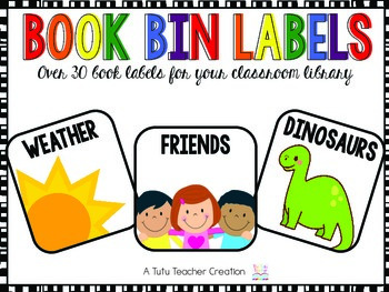 Preview of Book Bin Labels