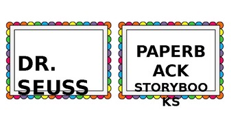 Preview of Book Bin Labels