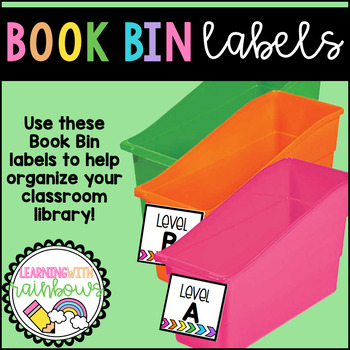 Preview of Rainbow Book Bin Labels