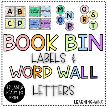 Alphabet Labels  Perfect for Book Bins or Word Wall - The