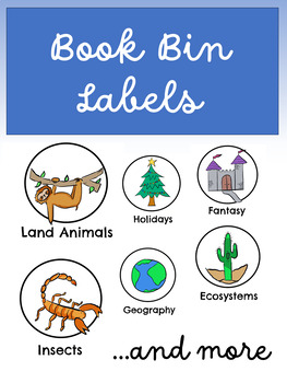 Preview of Book Bin Labels - PRINTABLE