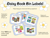 Flower Theme Classroom Library, Genre and Book Bin Labels 