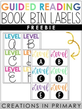 Preview of Book Bin Labels: Guided Reading | Freebie