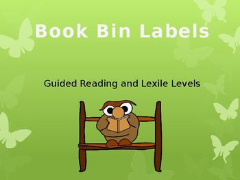 Preview of Book Bin Labels: Guided Reading and Lexile Levels