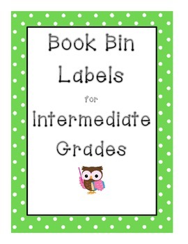 Preview of Owl Classroom Library Book Bin Labels
