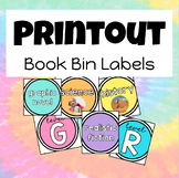 Book Bin Labels - Tropical Colors