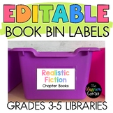 Book Bin Labels for Grades 3-5 Classroom Library