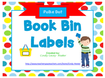 Preview of Polka Dot Classroom Library Book Bin / Basket Labels
