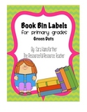 Book Bin Labels for Primary Grades (with pictures!)- Green Dots