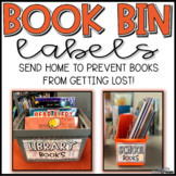 Book Bin Labels to Send Home for Library and School Books