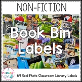 Classroom Library Book Basket Bin Labels with Real Photos