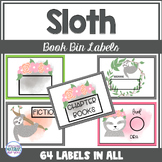 Book Bin Labels with a Sloth Theme