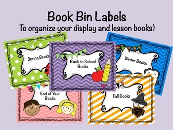 Book Bin labels by allthesesweetSECONDS | TPT