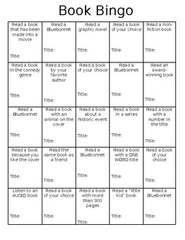 Preview of Book Bingo