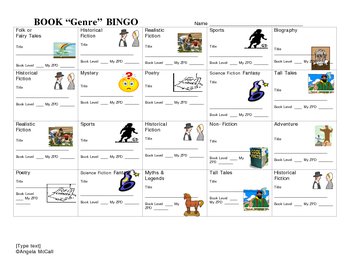 Preview of Book Bingo! - Genre Project
