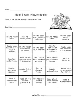 Preview of Book Bingo (picture books and chapter books)