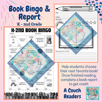 Preview of Book Bingo with Book Reports for Choice Reading: K-2