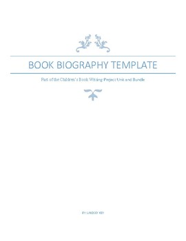 Preview of Book Biography Template (About the Author)