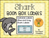Book Box Labels in Shark Theme EDITABLE