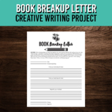 Book Breakup Letter Creative Writing Activity | Valentine'