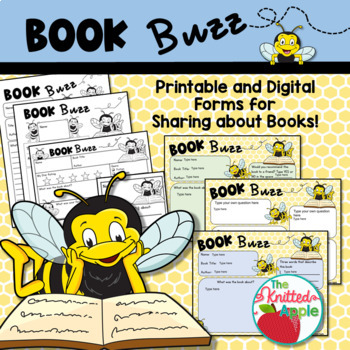 Preview of Book Buzz Forms for Reading (Print and Digital)