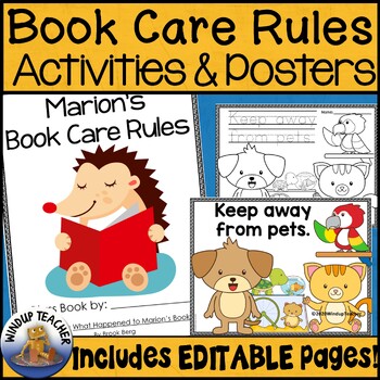 Preview of Book Care Activities Class Book and More