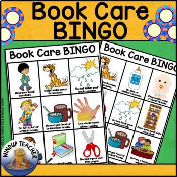 Preview of Book Care BINGO Game - Review Book Care Rules Activity