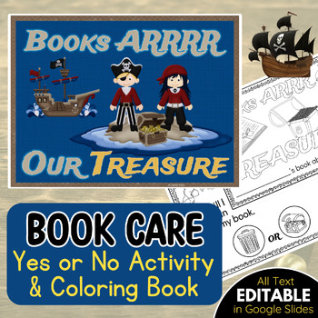 Preview of Library Lesson / Book Care Activity & Mini-Book