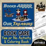 Library Lesson / Book Care Activity & Mini-Book