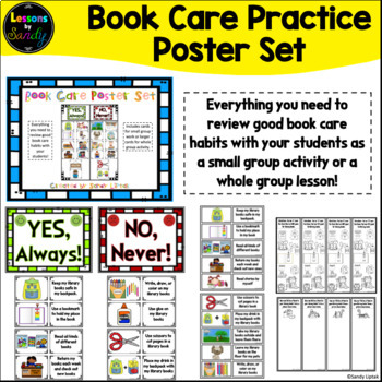 Preview of Book Care Practice Poster Set
